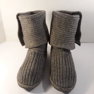 UGG Australia Grey Slipper Sweater Boots